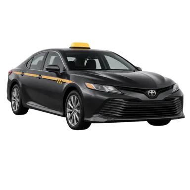 Black Toyota Camry taxi sedan